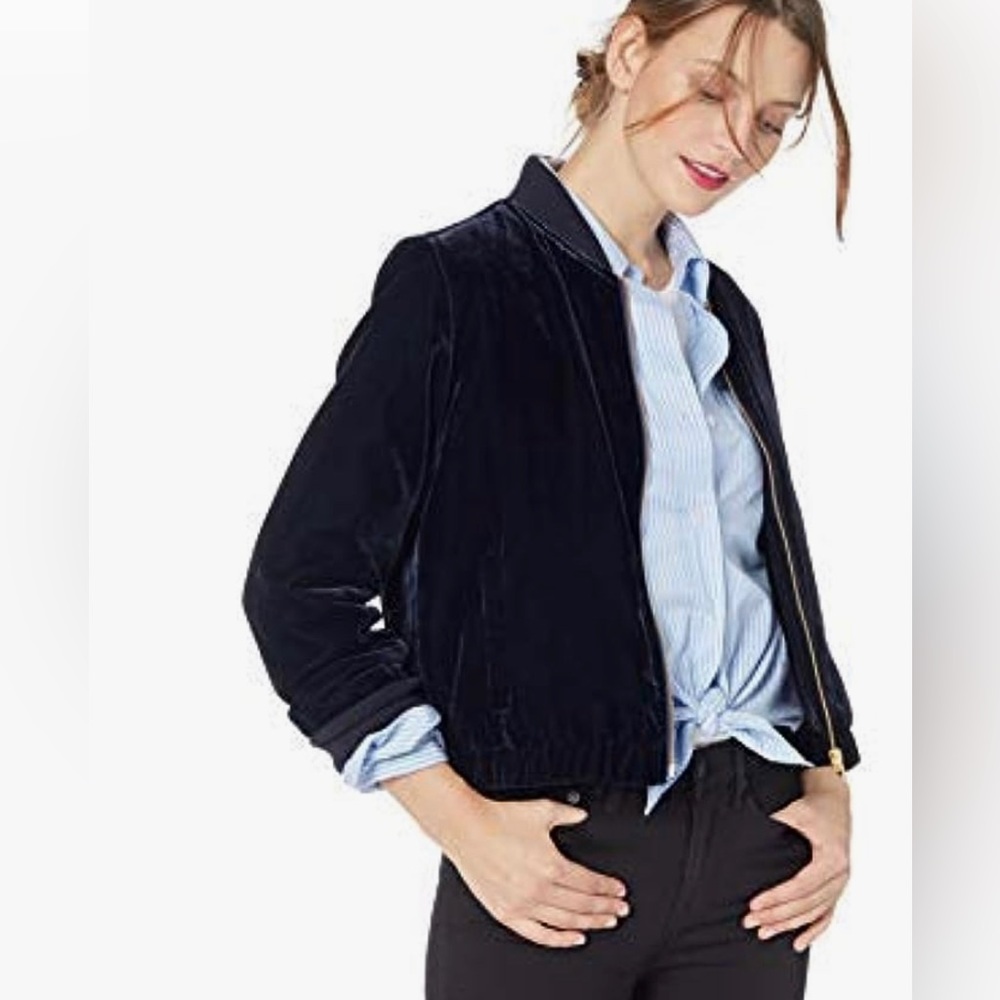 J. Crew Velvet Bomber Jacket
